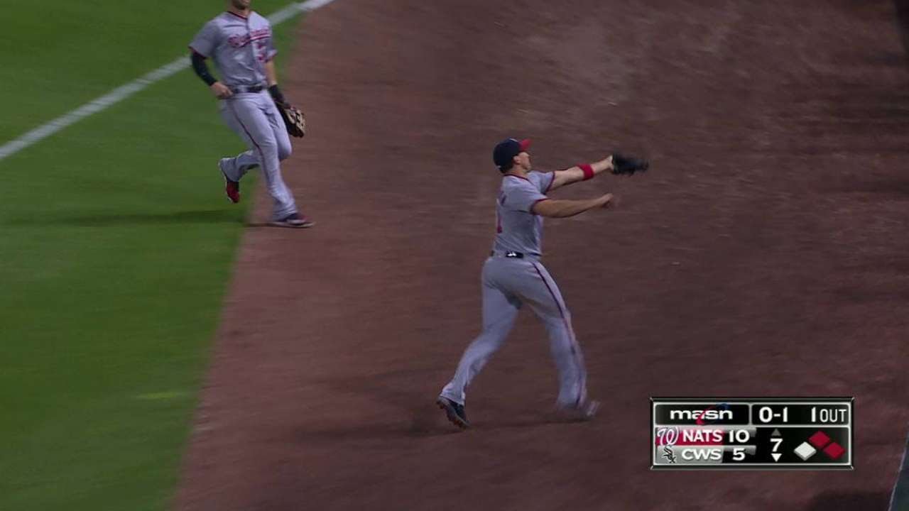 WSH@CWS: Zimmerman makes an over-the-shoulder catch