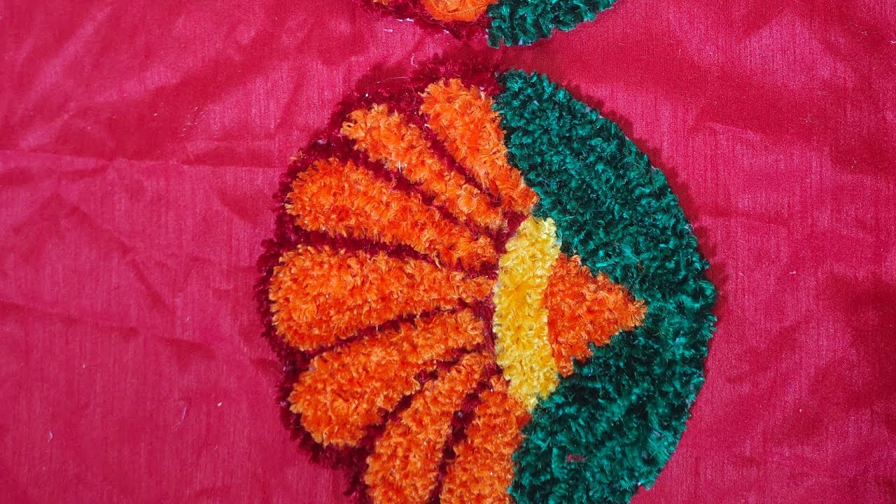 Rangoli mat/ woolen design/