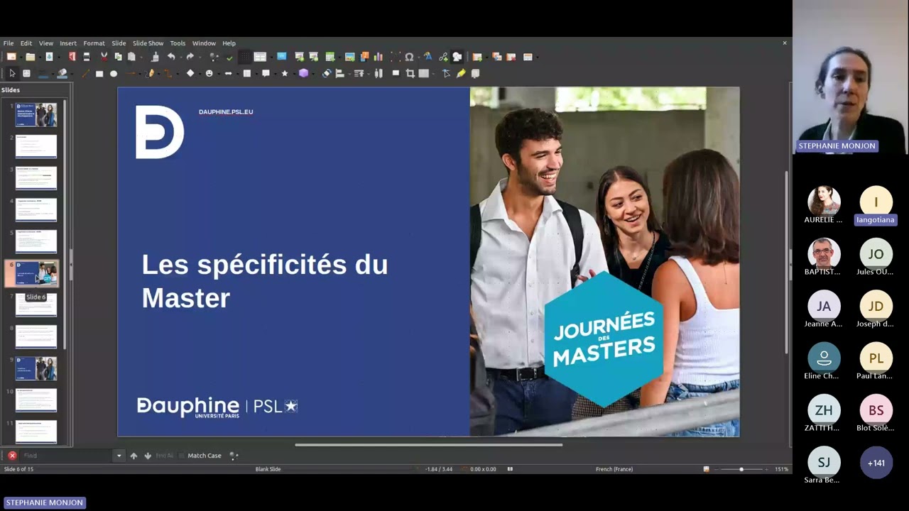 REPLAY - Journées des Masters - Master 1 Master Affaires Internationales et Développement