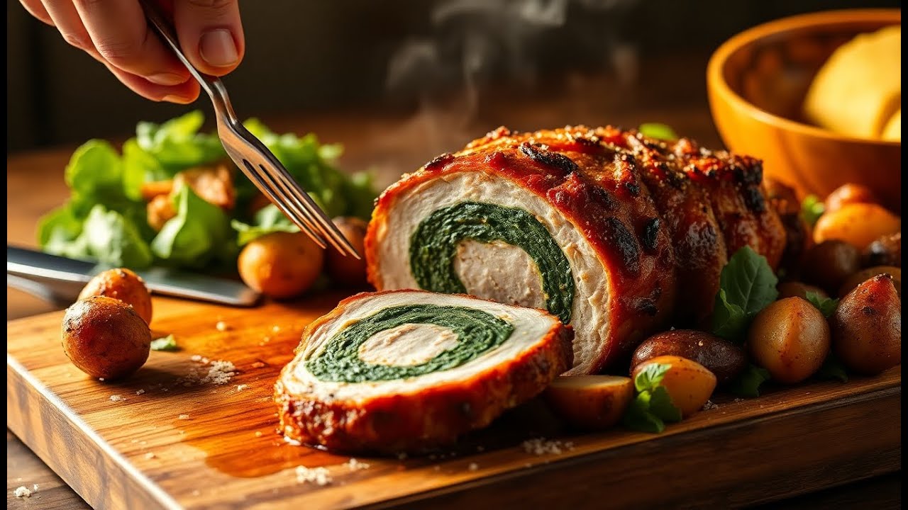 Porc Farci aux Épinards  Un Délice Réconfortant !