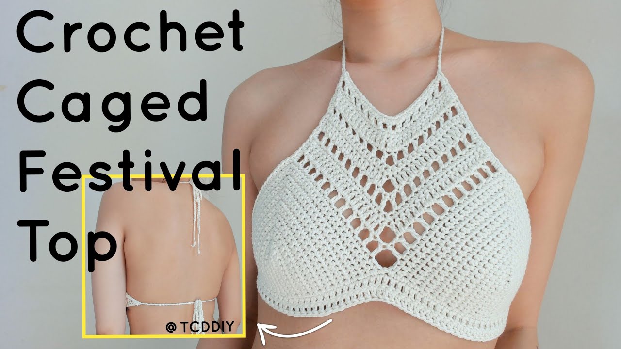 Crochet Caged Festival Halter Top | Tutorial DIY