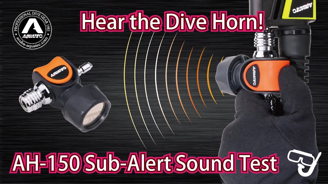 【 Scuba-Aquatec Diving Gear Guide】AH-150 Sub-Alert Sound Test  Hear the Dive Horn!