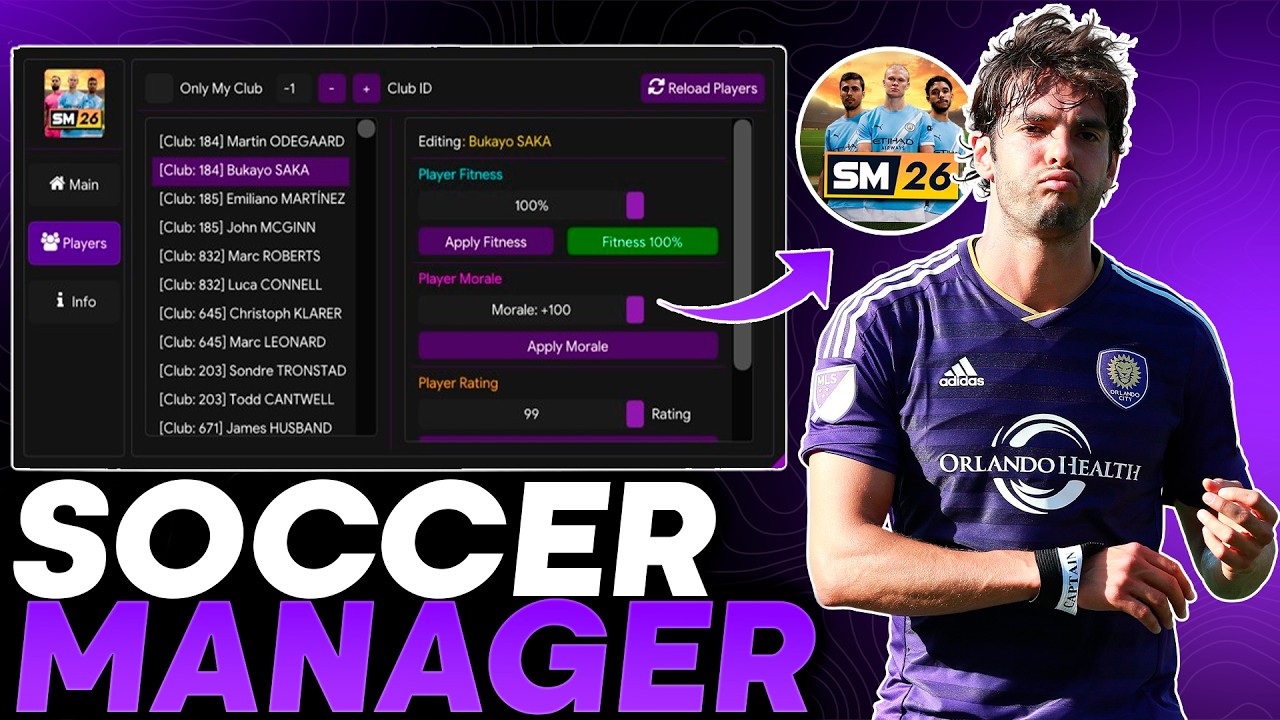 MOD MENU SOCCER MANAGER 2026 | v3.4.0 | UNLIMITED MONEY FITNESS, MANAGER LEVEL UP, EDIT ALL PLAYERS