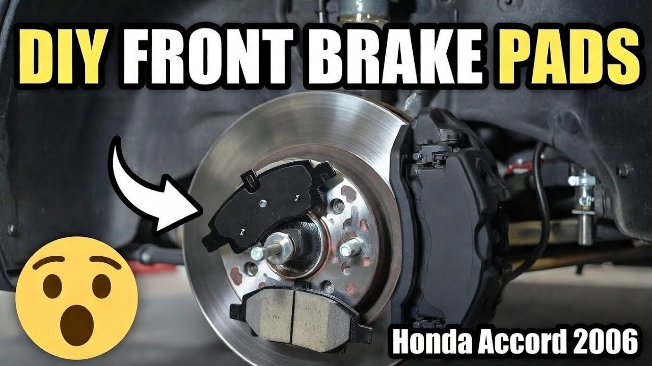 Honda Accord sedan 2006 2.4L brake pads replacement 