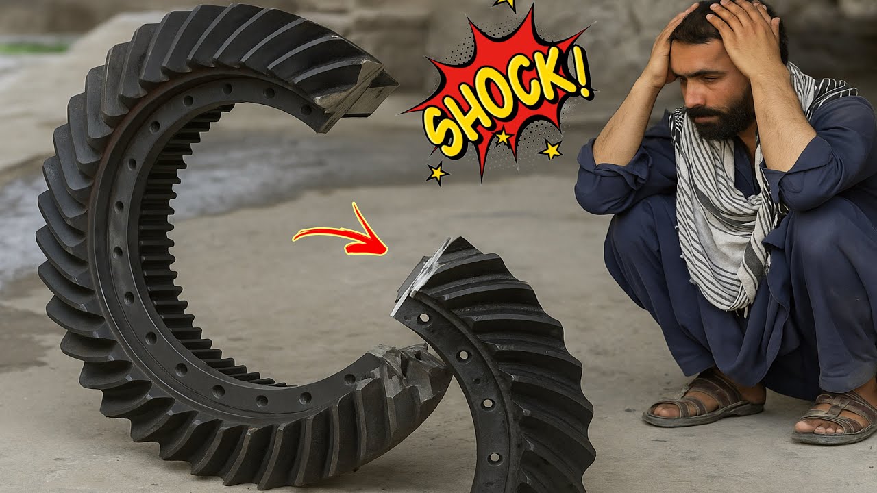 Risky Process Of Mechanic To Bravely Repair A Impossibly Broken Differential Gear With Fearless Hand