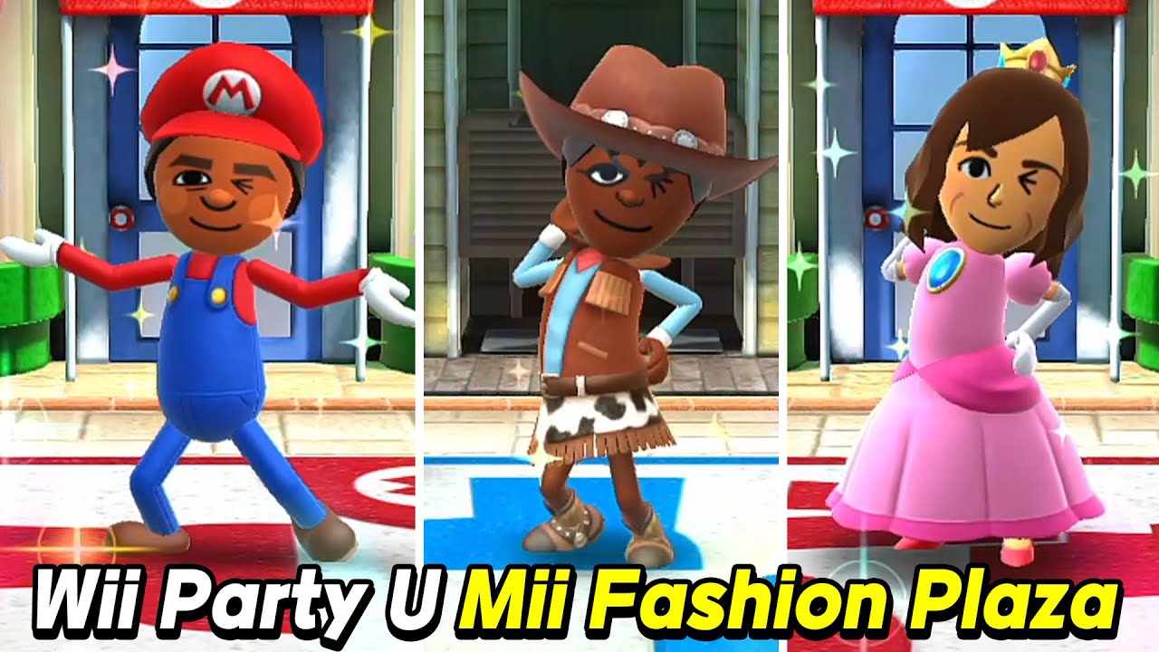 Wii Party U Mii Fashion Plaza gameplay Sarah vs Xiao-Tong vs Ricardo vs Masako | AlexgamingTV