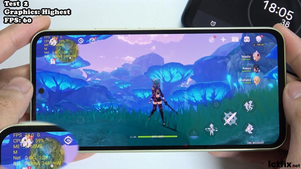 Samsung Galaxy A54 Genshin Impact Gaming test New Update