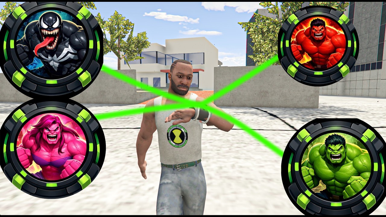 Franklin Playing As A Every CARTOON AVENGERS SUPERHERO VENOM in INDIAN BIKE DRIVING 3D