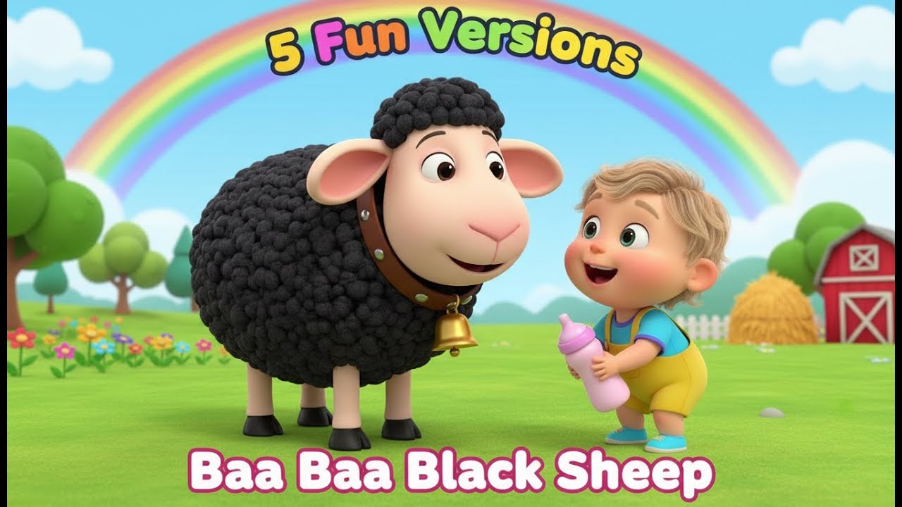 Baa Baa Black Sheep | 5 Version Nursery Rhymes Compilation | Kids Songs | Counting Clouds
