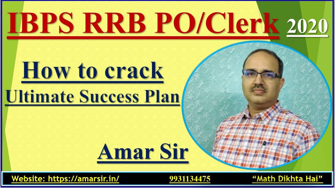 IBPS RRB PO/Office Assistant 2020-21 Sure Success Plan | Complete Road Map #amarsir