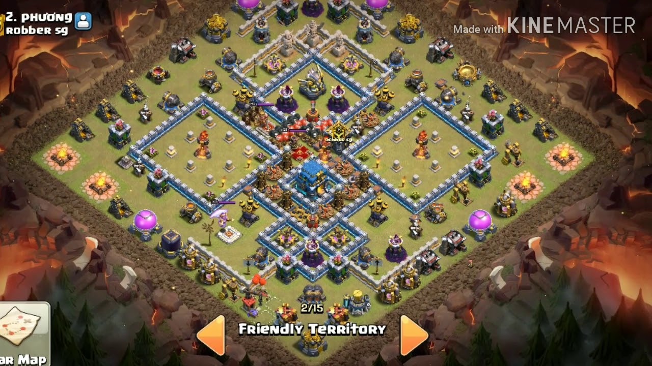 Town hall 12 anti 3* war base collections