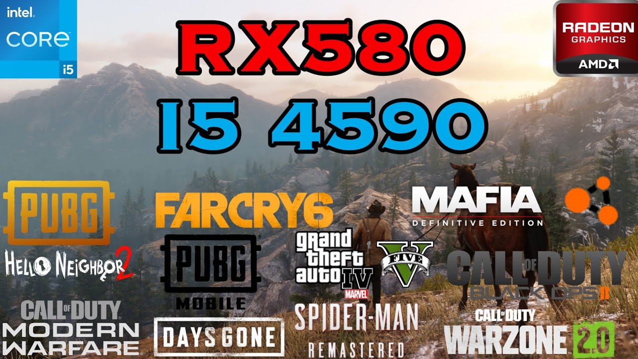 I5 4590 + RX 580 | TESTED IN 12 GAMES | In 2023
