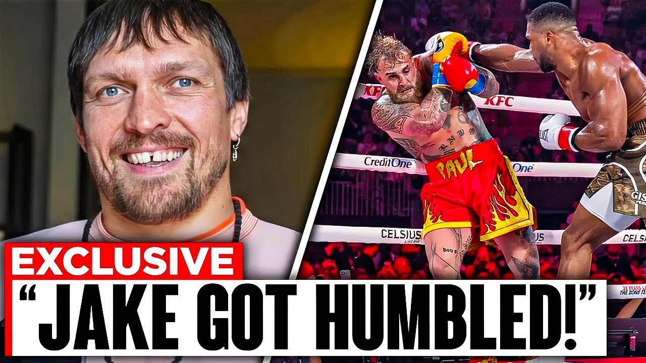 Oleksandr Usyk Reacts to Anthony Joshua Knocking Out Jake Paul