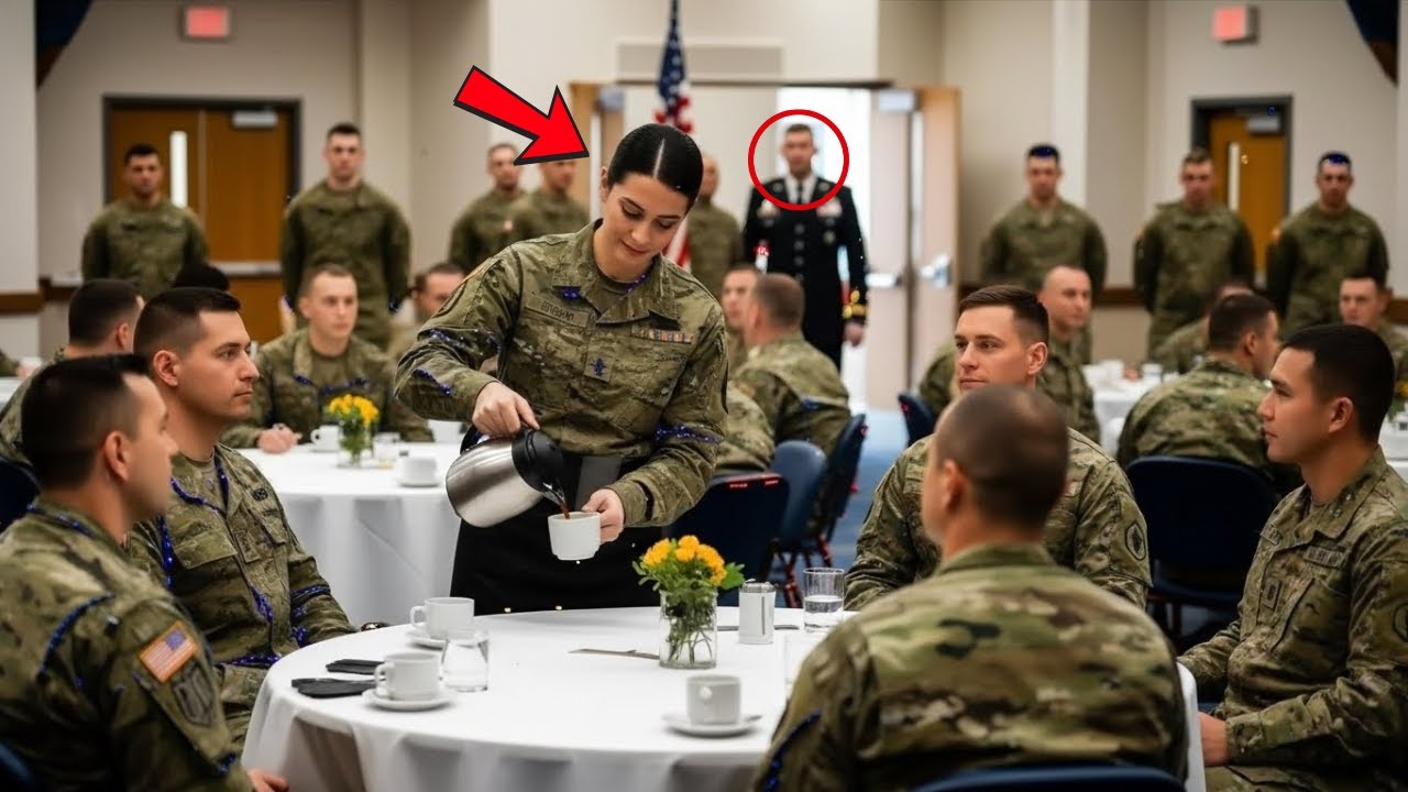 Sie befahlen ihr Kaffee zu servieren, bis der General sie sah und vor Angst völlig erstarrte