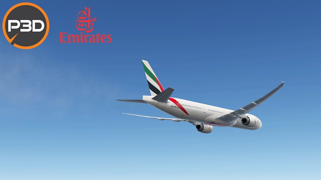 P3D v5.3 | Full Flight | Dubai DXB (OMDB) - Paris CDG (LFPG) | B77W | EK73