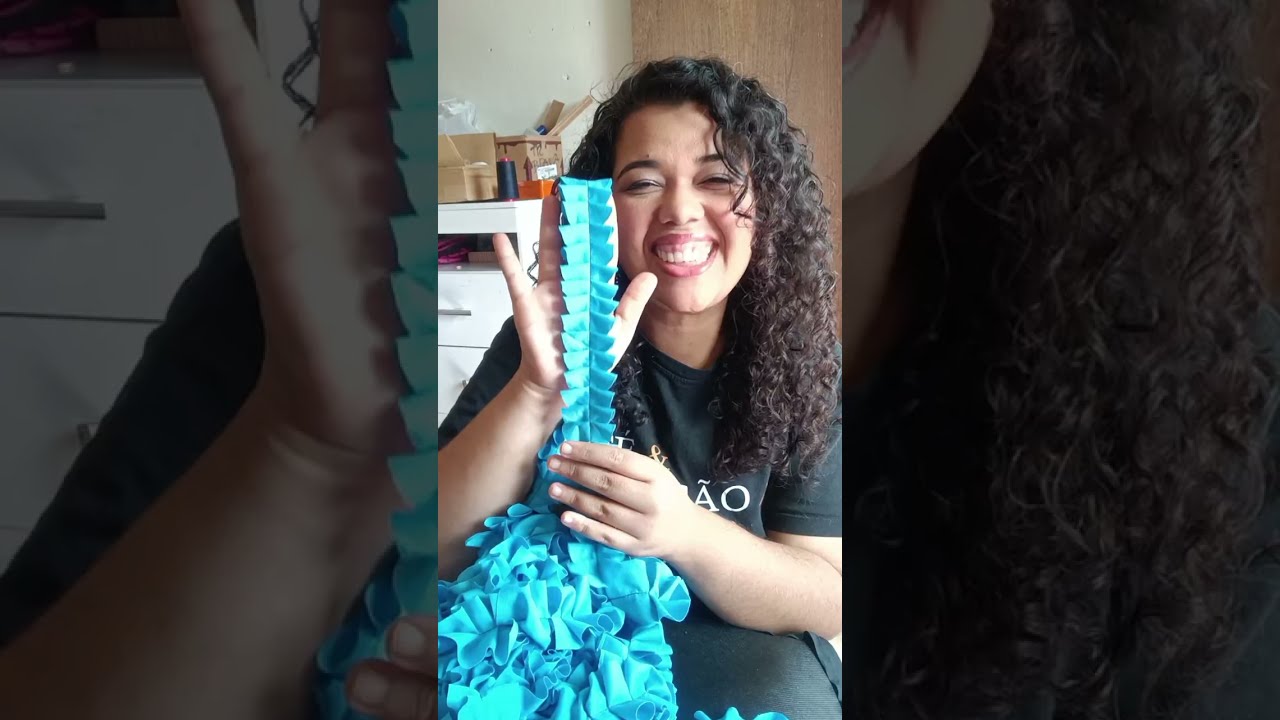 Tapete frufru e bolinhas de malha😍aqui não desperdiça nada😍