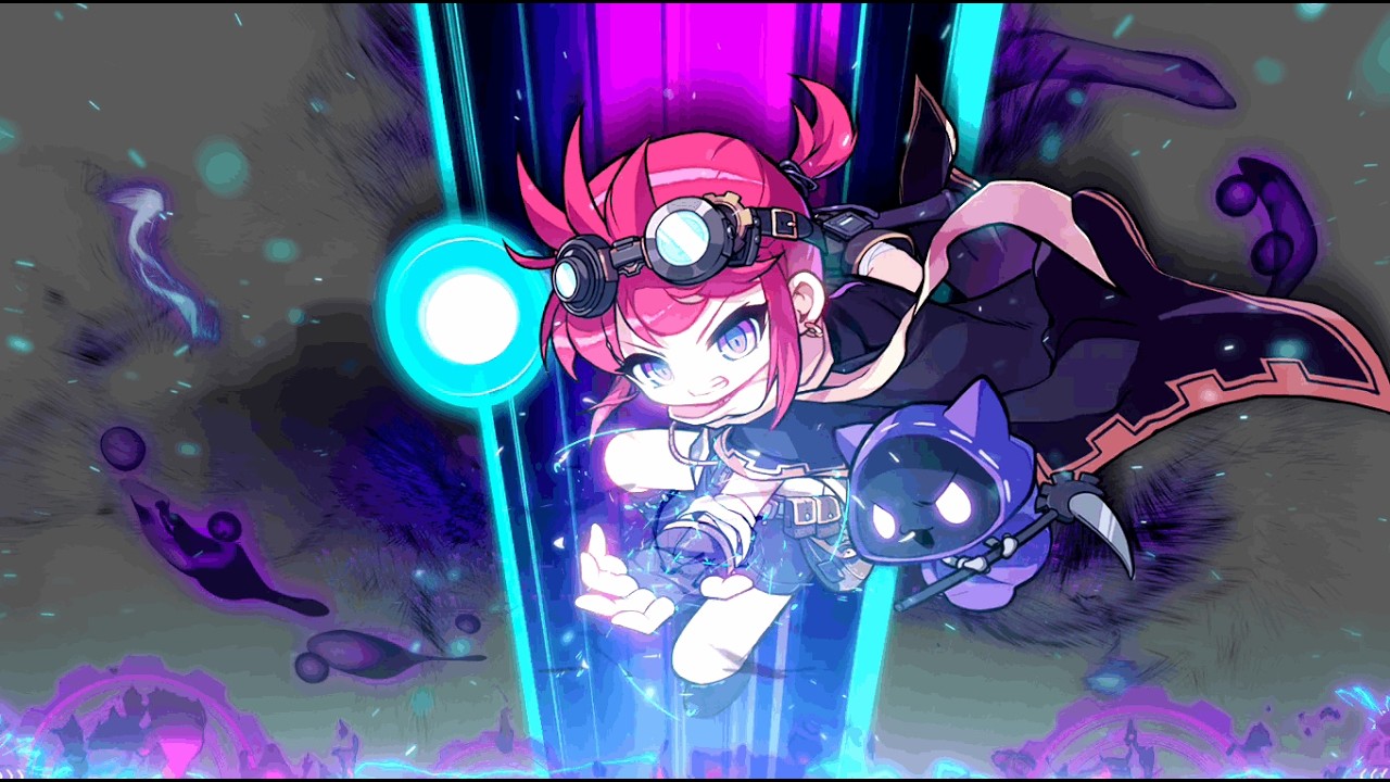 Maplestory Battle Mage Mule, early Game bossing with 100% skill opacity.