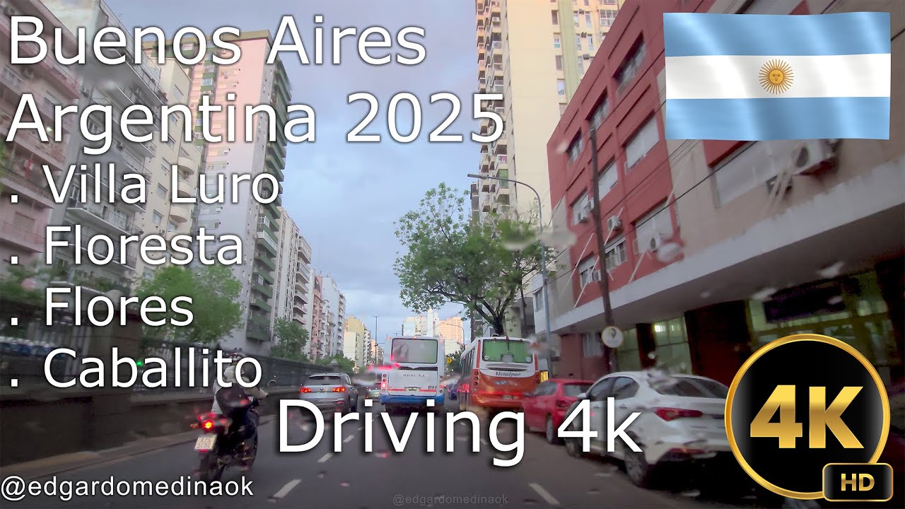 Buenos Aires 2025 (Driving in the rain) [Driving 4k]