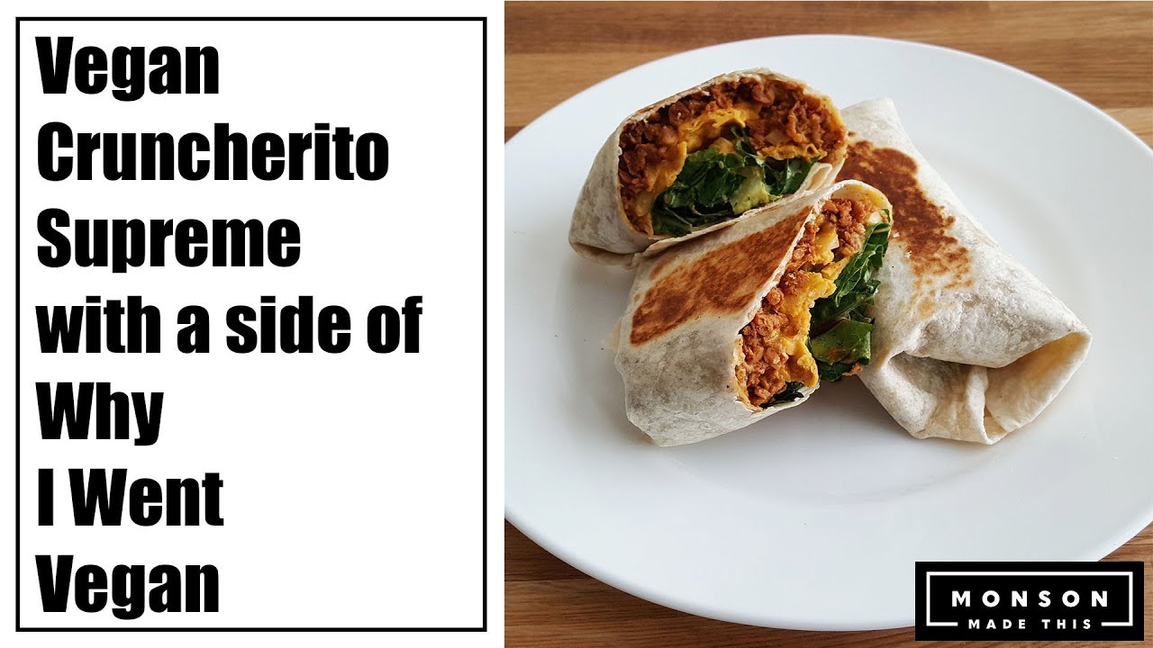 Vegan Cruncherito Supreme with a side of Why I Went Vegan (Vegan Taco Bell Crunchwrap)