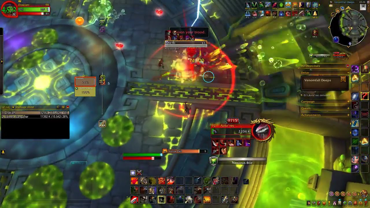 World Of Warcraft - Prot Warrior - Azta'rec - Solo - ?? Delve Boss