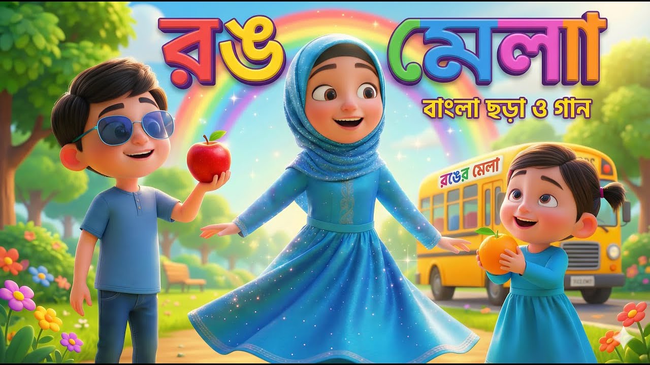 রঙের মেলা | Kids Color Song in Bangla | শিশুদের রঙ শেখার গান | Bangla Nursery Rhyme | Kids Song