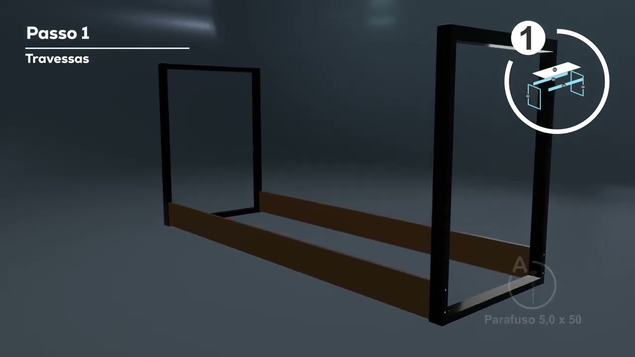 Mesa De Computador Escrivaninha P&eacute; Metalon Industrial