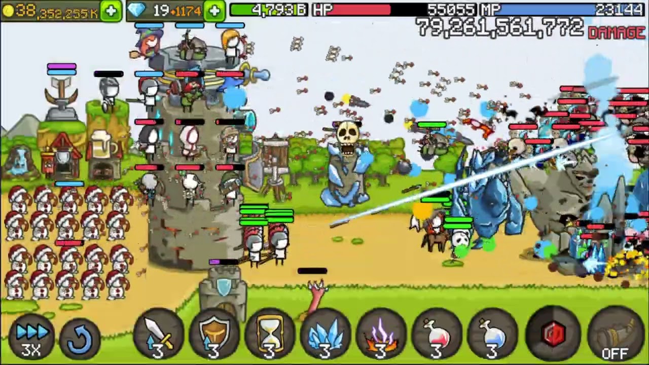 grow castle hell mode 550 billion 성키우기 무한웨이브 5500억