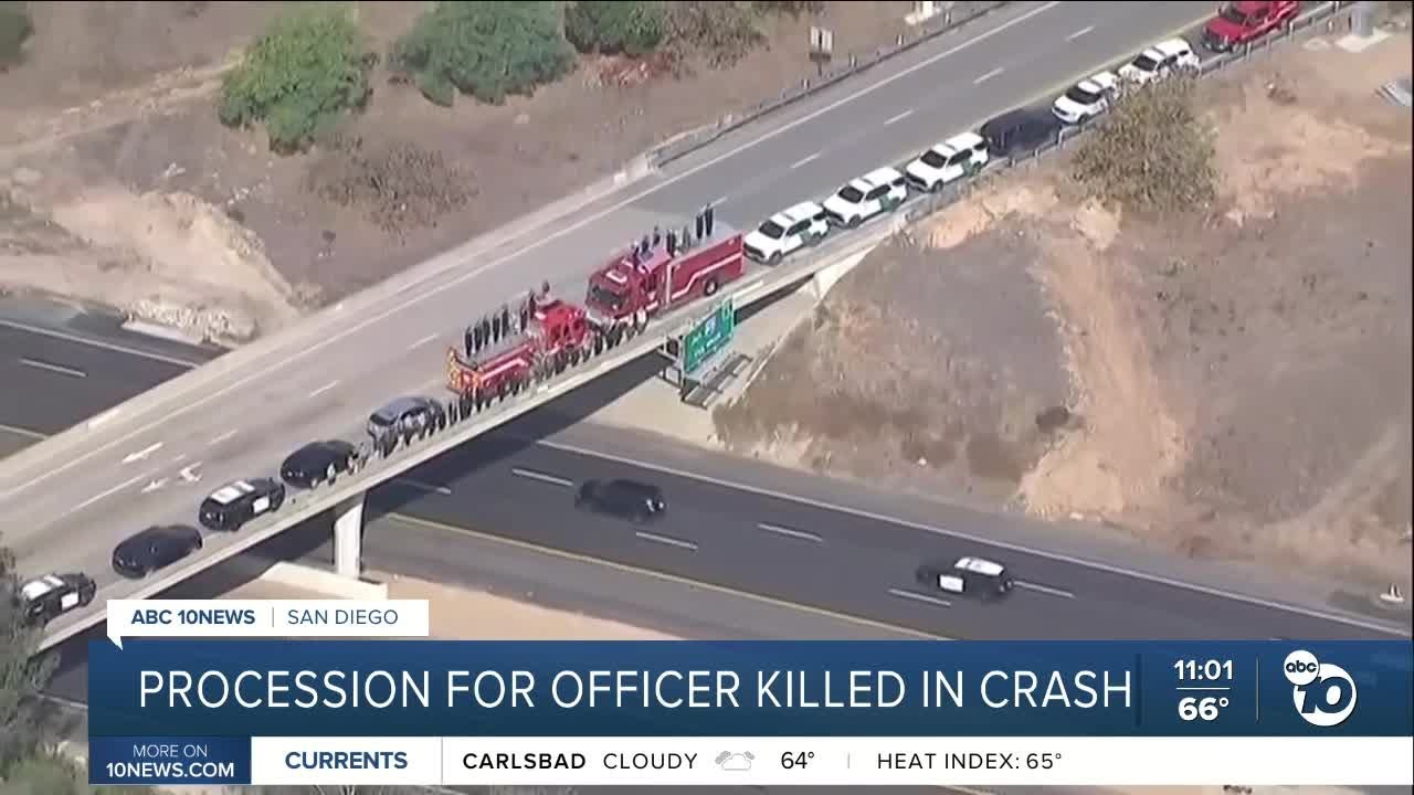 Procession for La Mesa police officer killed in line of duty