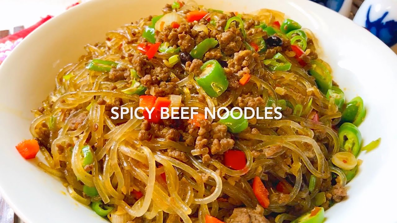 SPICY Beef Glass Noodles Recipe