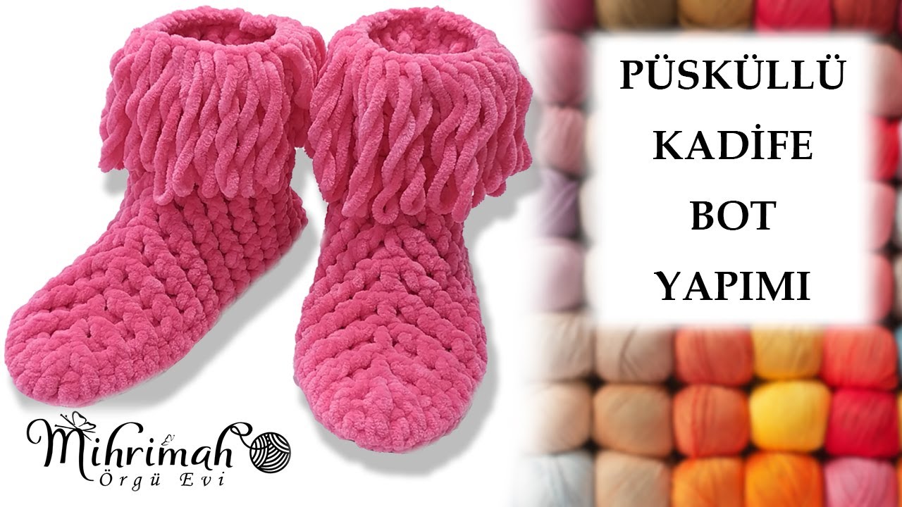 Püsküllü Kadife Bot Yapımı (30-31 Numara)