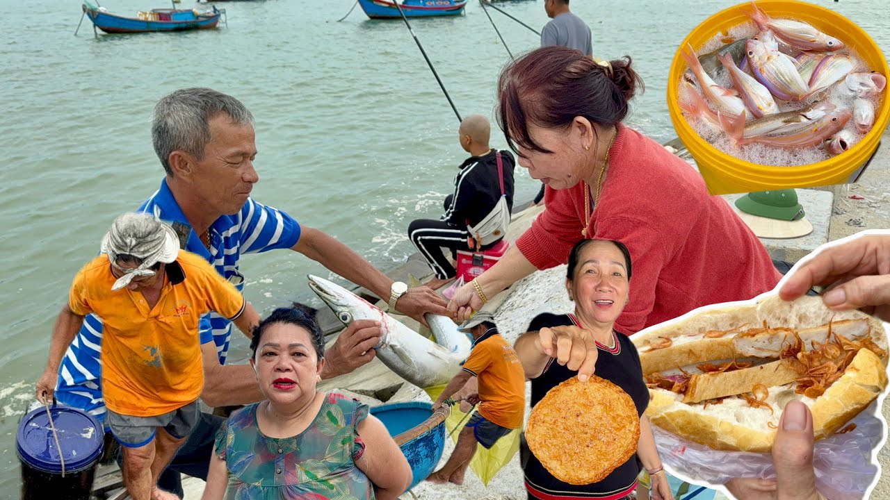 Bánh Mì Chả Cá Chưa Ăn Đã Thấy Thèm | Cá Câu Tươi Rói Về Kè Xóm Chụt 