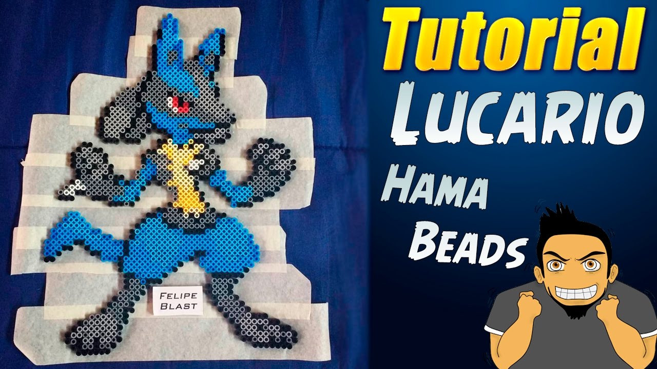 Tutorial ★ Como hacer a Lucario (30 CMS)  en Hama/Perler Beads