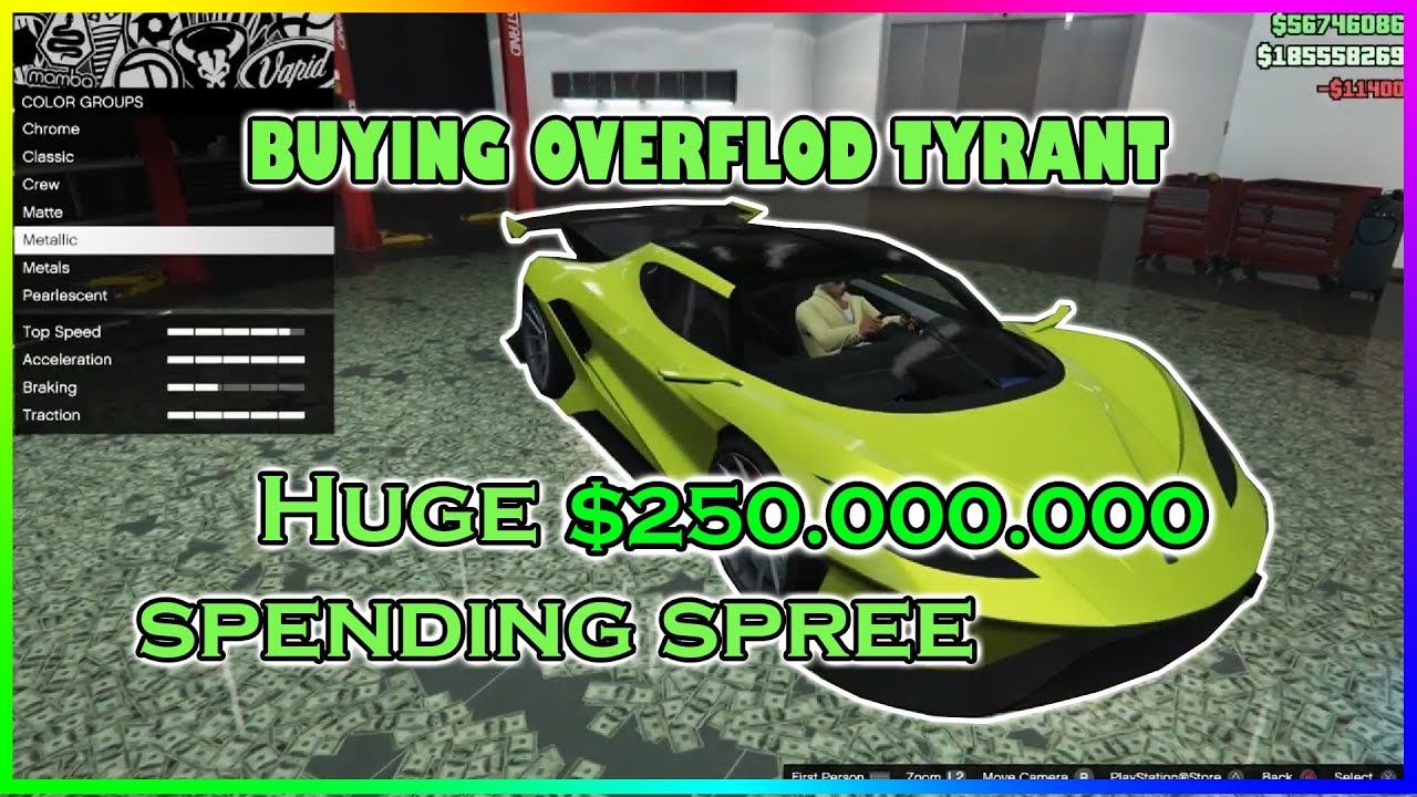 *WATCH* HUGE $250.000.000 SPENDING SPREE - BUYING THE OVERFLOD TYRANT - BUYING CARS