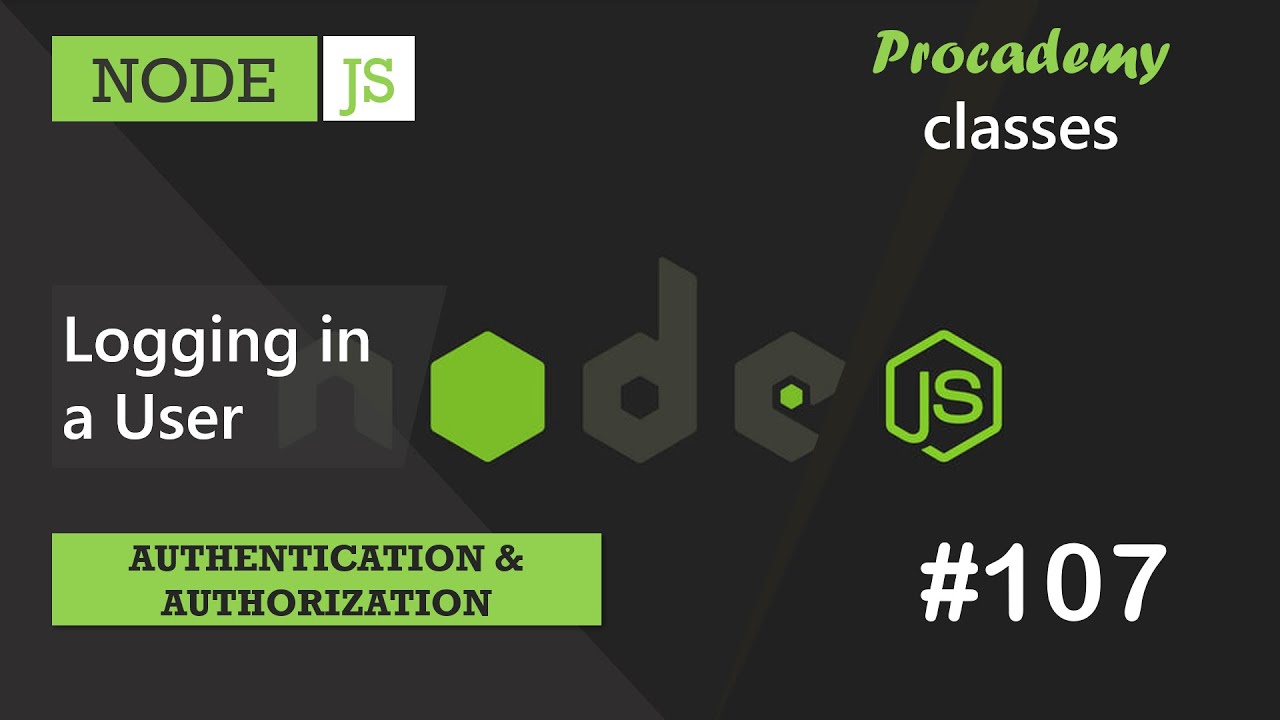 #107 Logging in a User | Authentication & Authorization | A Complete NODE JS Course