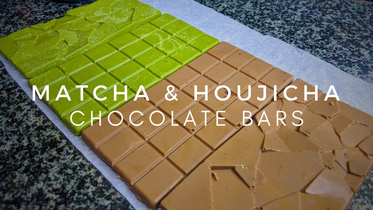 Homemade Matcha & Houjicha Chocolate Bars