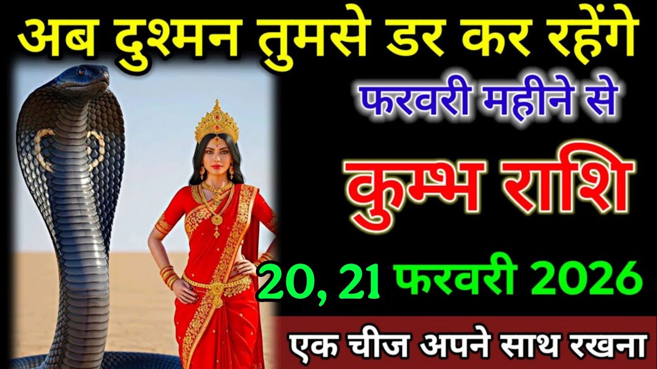 कुम्भ राशि वाले 5, 6 फरवरी 2026 अब दुश्मन तुमसे डर कर रहेंगे फरवरी महीने से। Kumbh Rashi 