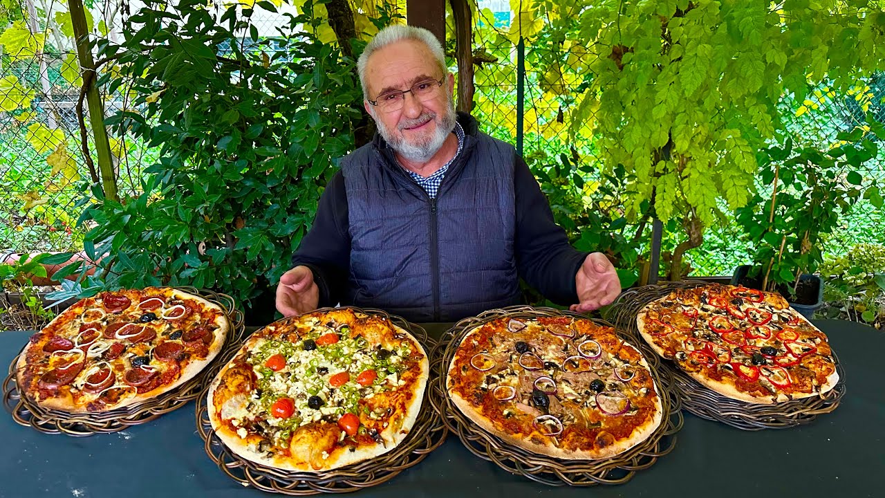 как приготовить лучшую домашнюю пиццу 🍕 готовить в дровяной печи 🔥 деревенская жизнь