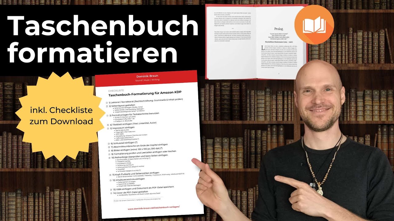 Amazon KDP Taschenbuch formatieren 2025 [Tutorial mit Checkliste]