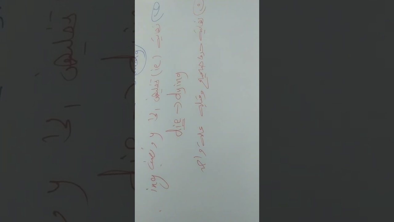 انكليزي الرابع اعدادي اليونت الاول الدرس الثالث إضافة ing