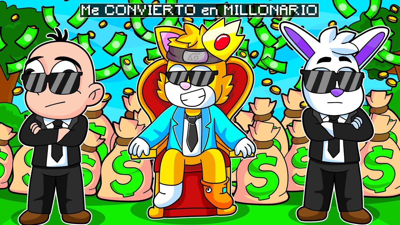 &iexcl;Me convierto en MILLONARIO en MINECRAFT! 🤑 💰 | Michi Miau y Bebe Noob son RICOS