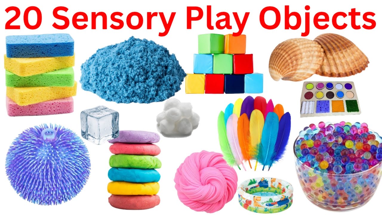 20 Sensory Play Objects Name For Kids | Learn Sensory Play Objects Name In English And Hindi |