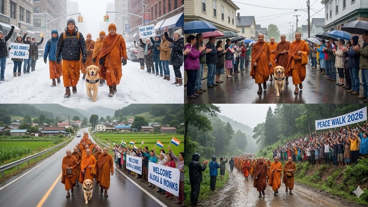 THE BUDDHIST MONKS WALK FOR PEACE