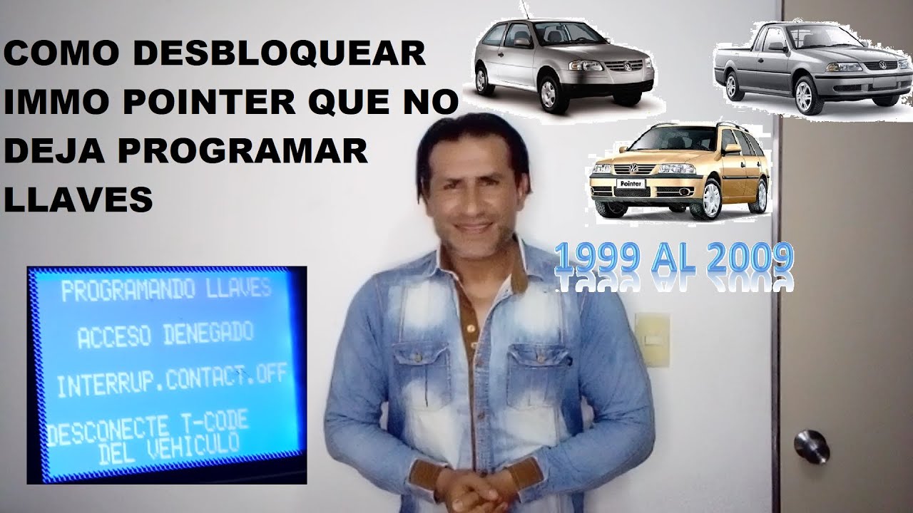 COMO DESBLOQUEAR O DESINMOBILIZAR VOLKSWAGEN POINTER PROGRAMANDO LLAVES ACCESO DENEGADO T300 TP08