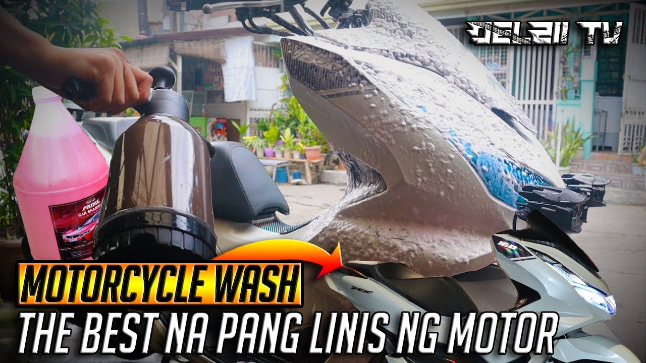 MOTORCYCLE WASH | THE BEST NA PANG LINIS NG MOTOR | DELZII TV
