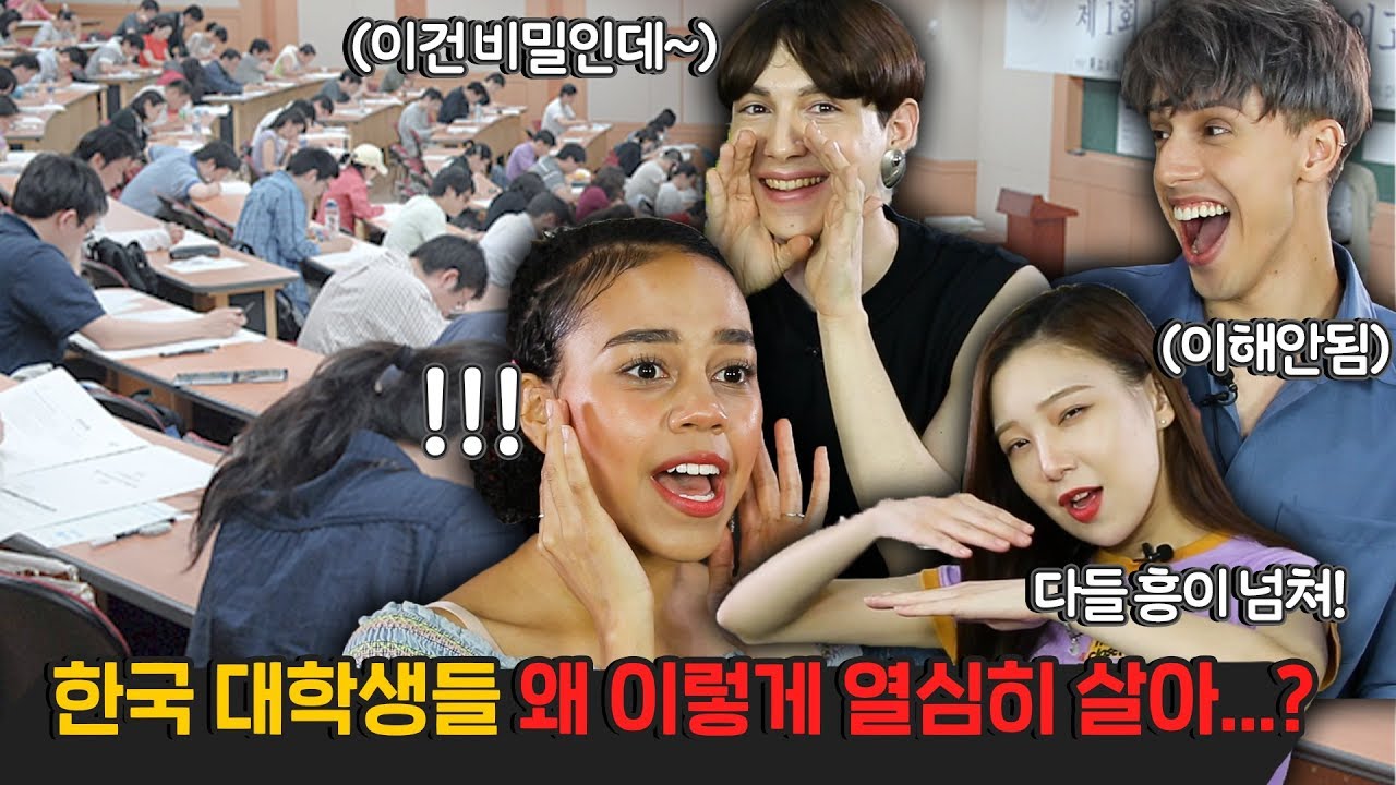 한국 대학교 문화에 대해 충격받았던 외국인 대학생들?! Feat. 다들 경쟁이 정말 심해... [외국인반응 | 코리안브로스]