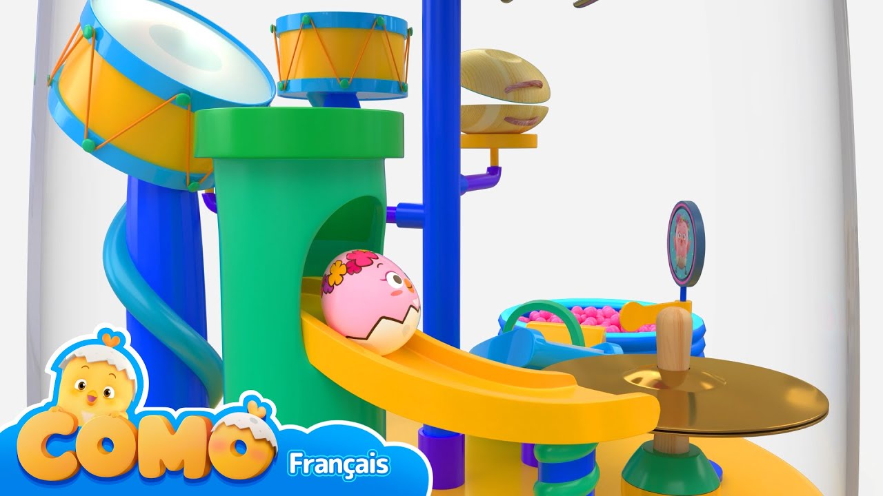 Piscine à balles musicale ! Tourne et plouf!| Jeu pour enfants | Musique | Que de surprises, Como