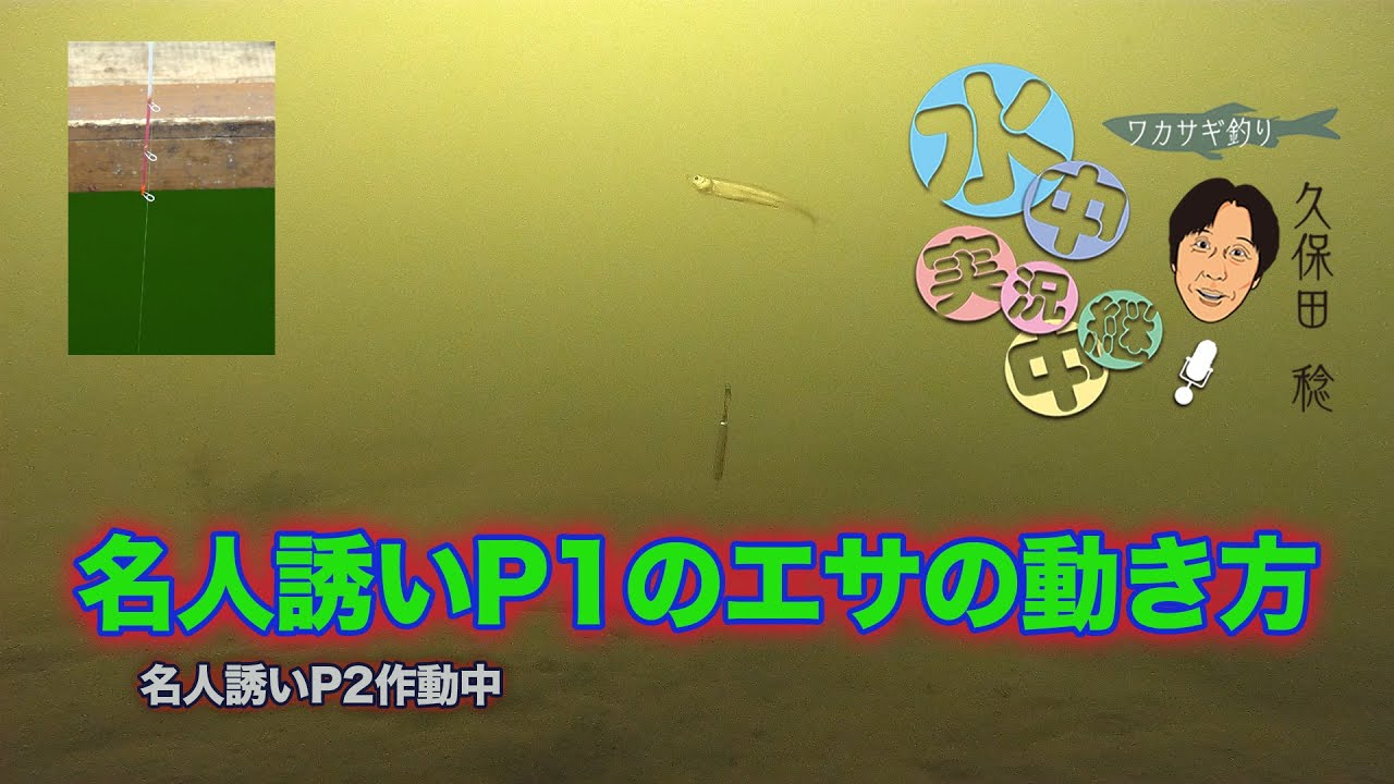 ★名人誘いP2のエサの動き方 久保田稔 ワカサギ水中実況中継【日本語字幕入り】