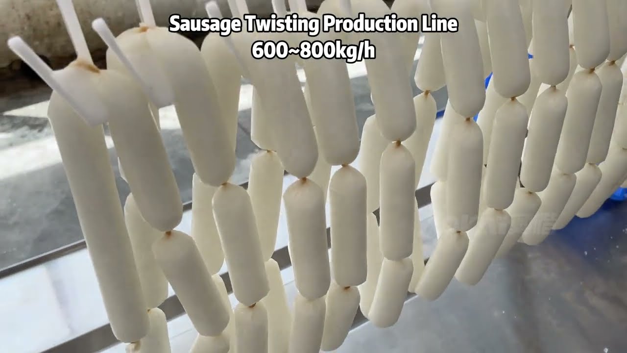 High-Speed Twisting + Auto Production: 800kg/h Sausage Making#SausageMachine #SausageProductionLine