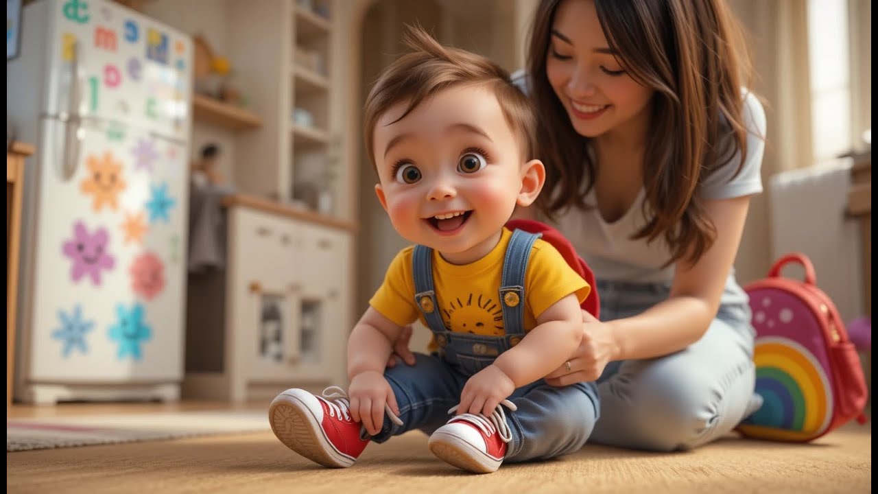 👶 Baby’s First Day of School Song 🎒 | Fun Learning Nursery Rhyme for Kids | Pixar-Style 3D Animation