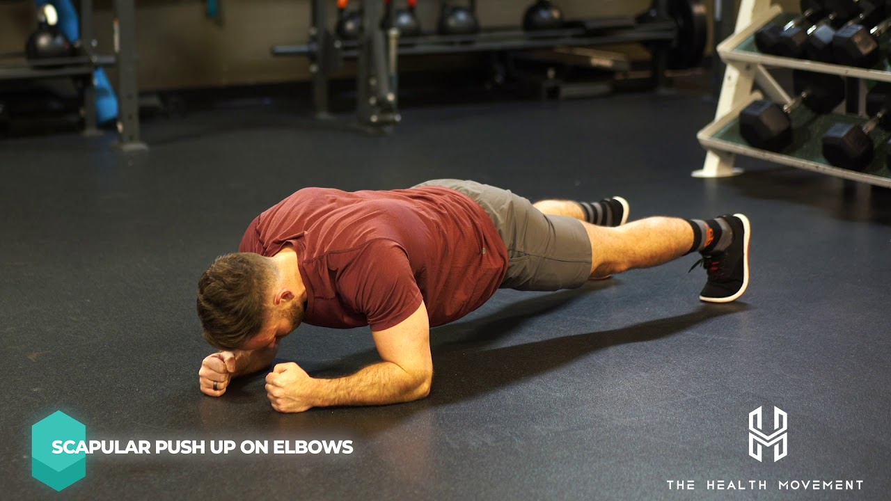 SCAPULAR PUSH UP ON ELBOWS